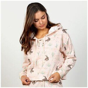 Rock & Roll Denim Women's Desert Bronc Hoodie Pullover Sweatshirt